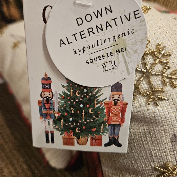 MIREILLE DESIGNS Bead/Bell Embellished Decorative Christmas Nutcracker Pillows - Picture 12 of 14